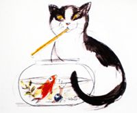 Illustration aus dem Fisch im Glas